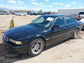 2001 BMW 7 Series 740iA with VIN WBAGG83411DN88764, listed as a IAAI auction lot 41791681 with 187,640 mi miles. Bid and sale history available at carsss.com. Image 2.