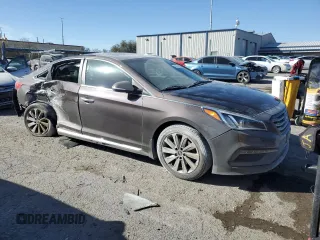2017 Hyundai Sonata Sport with VIN 5NPE34AF6HH543634, listed as a Copart auction lot 44076185 with 110,695 mi miles and Salvage Title. Bid and sale history available at carsss.com. Image 4.