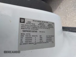 2007 GMC Yukon Denali z VIN 1GKFK63837J307843, wystawiony jako IAAI lot #42318993 z przebiegiem 190 750 mil mil oraz . Historia ofert i sprzedaży dostępna na DreamBid. Obrazek 9.