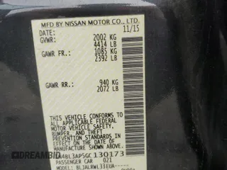 2016 Nissan Altima SL z VIN 1N4BL3AP5GC130173, wystawiony jako Copart lot #72137244 z przebiegiem 133 268 mil mil oraz Nie do naprawy • Non repairable. Historia ofert i sprzedaży dostępna na DreamBid. Obrazek 12.