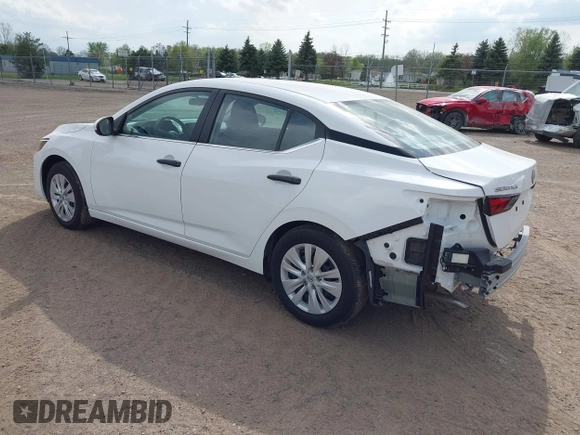 2025 Nissan Sentra S with VIN 3N1AB8BV3SY212859, listed as a IAAI auction lot 41582517 with 3,154 mi miles and . Bid and sale history available at DreamBid. Image 3.