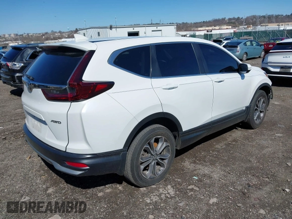 2021 Honda CR-V EX-L with VIN 2HKRW2H83MH634522, listed as a IAAI auction lot 41827080 with 17,217 mi miles. Bid and sale history available at carsss.com. Image 4.