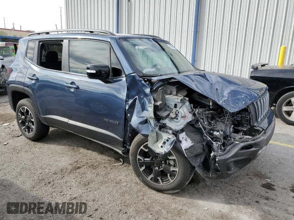 2023 Jeep Renegade Latitude with VIN ZACNJDB16PPP41240, listed as a Copart auction lot 43186095 with 21,257 mi miles and Salvage Title. Bid and sale history available at carsss.com. Image 4.