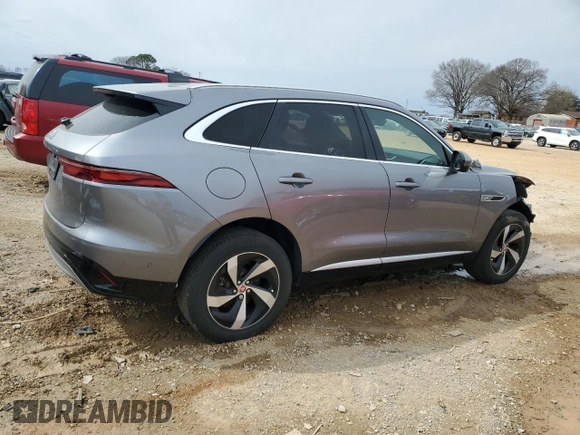 2021 Jaguar F-Pace S with VIN SADCJ2EX1MA675503, listed as a Copart auction lot 46350205 with 37,645 mi miles and Salvage title. Bid and sale history available at DreamBid. Image 3.