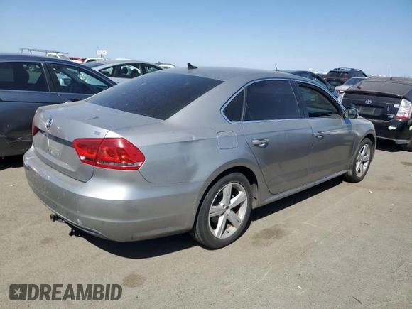 2013 Volkswagen Passat SE with VIN 1VWBP7A34DC042341, listed as a Copart auction lot 66894324 with 200,944 mi miles and Salvage title. Bid and sale history available at DreamBid. Image 3.