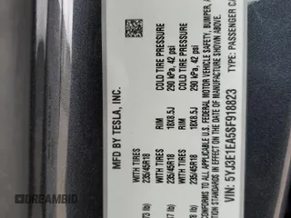 2025 Tesla Model 3 Long Range with VIN 5YJ3E1EA5SF918823, listed as a Copart auction lot 55966905 with 3,754 mi miles and Salvage title. Bid and sale history available at DreamBid. Image 12.