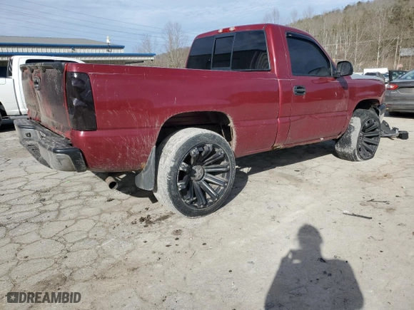 2005 Chevrolet Silverado 1500 LS with VIN 1GCEK14V45Z352156, listed as a Copart auction lot 87450214 with 0 mi miles and Salvage Title. Bid and sale history available at carsss.com. Image 3.