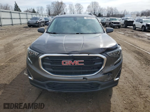 2019 GMC Terrain SLE z VIN 3GKALTEX9KL212960, wystawiony jako Copart lot #49743915 z przebiegiem 93 732 mil mil oraz Czysty tytuł • Clean title. Historia ofert i sprzedaży dostępna na DreamBid. Obrazek 5.