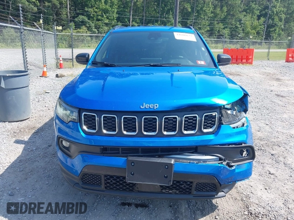 2024 Jeep Compass Latitude with VIN 3C4NJDBN8RT119496, listed as a IAAI auction lot 42608637 with 32,417 mi miles and . Bid and sale history available at DreamBid. Image 12.