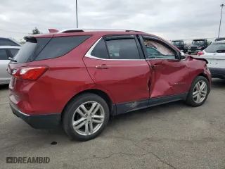 2020 Chevrolet Equinox Premier with VIN 3GNAXYEX4LS639801, listed as a Copart auction lot 52795255 with 53,928 mi miles and Salvage Title. Bid and sale history available at carsss.com. Image 3.