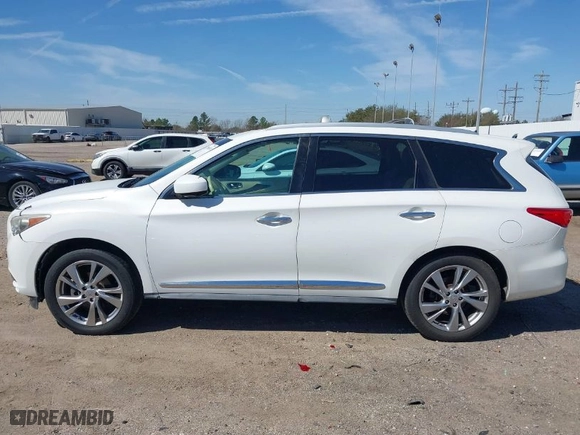 2013 Infiniti JX35 with VIN 5N1AL0MM9DC347285, listed as a IAAI auction lot 41726814 with NaN miles. Bid and sale history available at carsss.com. Image 14.