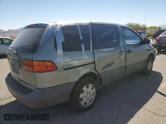 2000 Toyota Sienna CE with VIN 4T3GF19C9YU272554, listed as a Copart auction lot 73125134 with 240,998 mi miles and Salvage Title. Bid and sale history available at carsss.com. Image 3.
