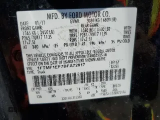 2011 Ford F-150 XL with VIN 1FTMF1EF7BFA72817, listed as a Copart auction lot 75552694 with 185,146 mi miles and Salvage title. Bid and sale history available at DreamBid. Image 12.