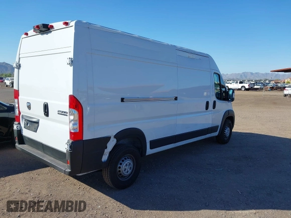 2024 Ram ProMaster Cargo Tradesman with VIN 3C6LRVDG6RE128925, listed as a IAAI auction lot 42099945 with 10,474 mi miles and . Bid and sale history available at DreamBid. Image 4.