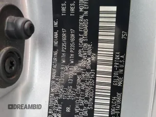 2015 Toyota Sienna XLE с VIN 5TDYK3DC7FS571431, выставлен на аукционе Copart как лот 57173595 с пробегом 305 940 миль миль и Списание • Salvage title. История ставок и продаж доступна на DreamBid. Изображение 13.