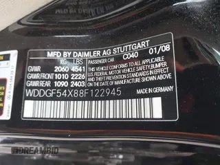 2008 Mercedes-Benz C 300 Sport with VIN WDDGF54X88F122945, listed as a IAAI auction lot 42465577 with 178,574 mi miles and . Bid and sale history available at DreamBid. Image 9.