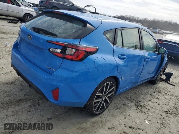 2024 Subaru Impreza Sport with VIN JF1GUAFC7R8306451, listed as a Copart auction lot 45526765 with 15,867 mi miles and Salvage Title. Bid and sale history available at carsss.com. Image 3.