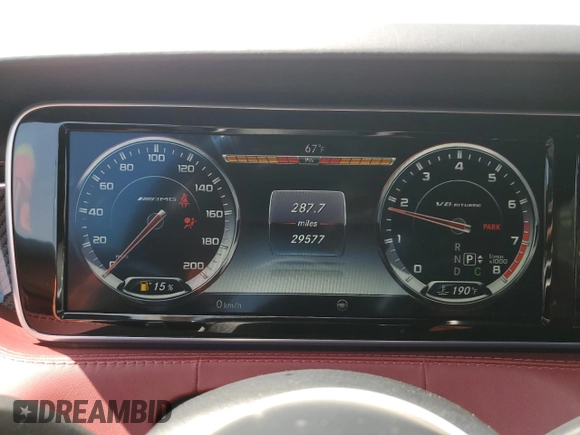 2017 Mercedes-Benz S 63 AMG z VIN WDDXJ7JB2HA024588, wystawiony jako Copart lot #59198315 z przebiegiem 29 577 mil mil oraz Szkoda całkowita • Salvage title. Historia ofert i sprzedaży dostępna na DreamBid. Obrazek 9.