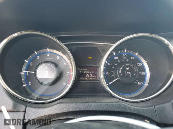 2012 Hyundai Sonata SE with VIN 5NPEC4AB7CH411987, listed as a Copart auction lot 55461465 with 163,438 mi miles and Salvage Title. Bid and sale history available at carsss.com. Image 9.