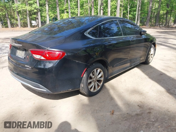 2015 Chrysler 200 C with VIN 1C3CCCCBXFN650313, listed as a IAAI auction lot 42118312 with 255,710 mi miles. Bid and sale history available at carsss.com. Image 4.