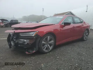 2021 Acura TLX Advance with VIN 19UUB5F6XMA014719, listed as a Copart auction lot 54900215 with 23,912 mi miles and Salvage title. Bid and sale history available at DreamBid. Image 1.
