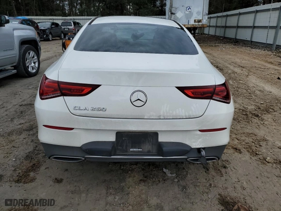 2020 Mercedes-Benz CLA with VIN WDD5J4GB6LN077650, listed as a Copart auction lot 42872015 with 53,717 mi miles and Non Repairable. Bid and sale history available at carsss.com. Image 6.