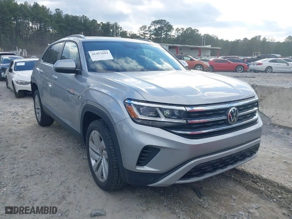 2021 Volkswagen Atlas Cross Sport 3.6L V6 SE w/Technology with VIN 1V2JE2CA9MC224456, listed as a IAAI auction lot 41427604 with 24,803 mi miles. Bid and sale history available at carsss.com. Image 1.