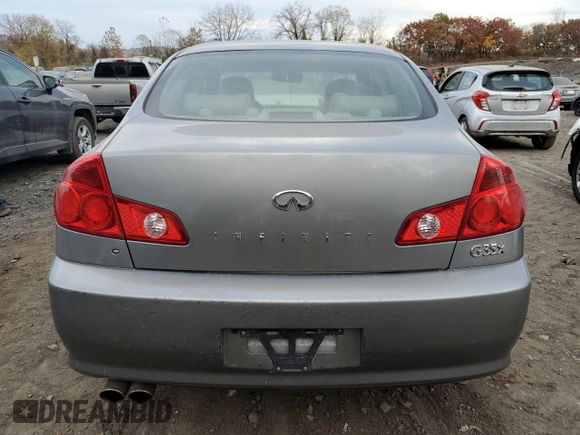 2006 Infiniti G35 with VIN JNKCV51F86M617306, listed as a Copart auction lot 78437824 with 121,759 mi miles and Clean Title. Bid and sale history available at DreamBid. Image 6.