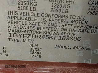 2019 Cadillac XT4 AWD Premium Luxury with VIN 1GYFZDR45KF183306, listed as a IAAI auction lot 42136598 with 44,657 mi miles and . Bid and sale history available at carsss.com. Image 9.