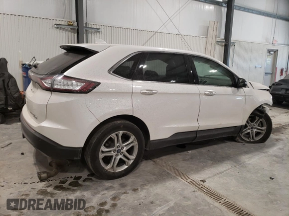 2017 Ford Edge Titanium with VIN 2FMPK4K94HBB52137, listed as a Copart auction lot 41884255 with 0 mi miles and Salvage Title. Bid and sale history available at carsss.com. Image 3.