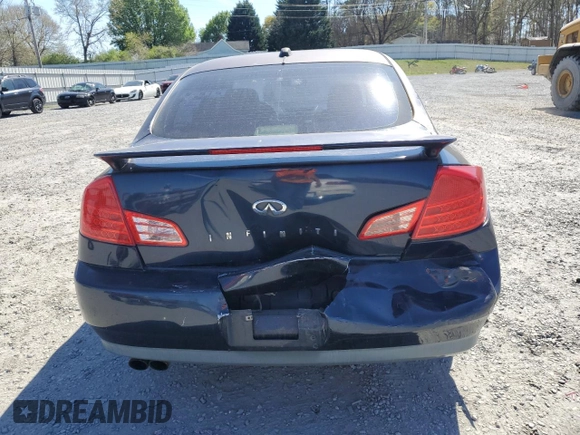 2004 Infiniti G35 w/Leather with VIN JNKCV51F64M710399, listed as a Copart auction lot 50804035 with 186,738 mi miles and Salvage Title. Bid and sale history available at DreamBid. Image 6.