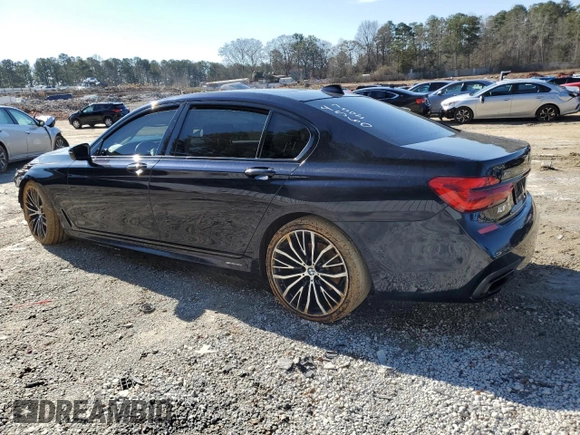 2019 BMW 7 Series 750i with VIN WBA7F0C53KGM24560, listed as a Copart auction lot 37540533 with 0 mi miles. Bid and sale history available at carsss.com. Image 2.