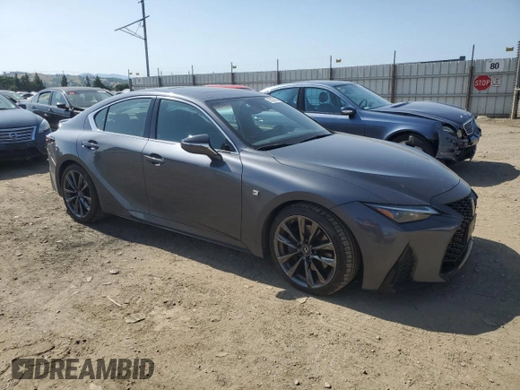 2022 Lexus IS 350 F Sport with VIN JTHGZ1B28N5055765, listed as a Copart auction lot 55329005 with 30,730 mi miles and Salvage title. Bid and sale history available at DreamBid. Image 4.