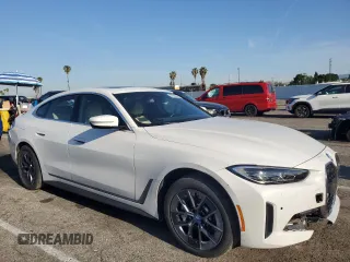 2024 BMW i4 eDrive35 with VIN WBY43AW0XRFR93179, listed as a Copart auction lot 52396475 with 14,905 mi miles and Salvage Title. Bid and sale history available at carsss.com. Image 4.