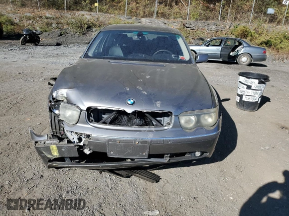 2003 BMW 7 Series 745Li with VIN WBAGN63453DR08973, listed as a Copart auction lot 75777224 with 150,370 mi miles and Salvage Title. Bid and sale history available at carsss.com. Image 5.