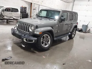 2019 Jeep Wrangler Unlimited Sahara with VIN 1C4HJXEG9KW656454, listed as a IAAI auction lot 41648236 with 75,403 mi miles and . Bid and sale history available at DreamBid. Image 19.