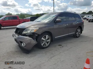 2015 Nissan Pathfinder S with VIN 5N1AR2MN2FC602879, listed as a Copart auction lot 64436745 with 129,173 mi miles and Clean title. Bid and sale history available at DreamBid. Image 1.