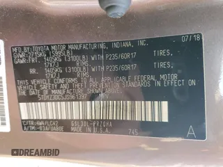 2018 Toyota Sienna XLE Auto Access Seat с VIN 5TDYZ3DC5JS961397, выставлен на аукционе Copart как лот 53077495 с пробегом 46 828 миль миль и Списание • Salvage title. История ставок и продаж доступна на DreamBid. Изображение 13.
