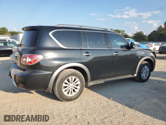 2017 Nissan Armada SV with VIN JN8AY2ND5H9004772, listed as a Copart auction lot 72124634 with 180,117 mi miles and Salvage Title. Bid and sale history available at carsss.com. Image 3.