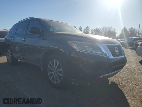 2013 Nissan Pathfinder Platinum with VIN 5N1AR2MMXDC646357, listed as a Copart auction lot 43023005 with 101,309 mi miles and Salvage Title. Bid and sale history available at carsss.com. Image 4.