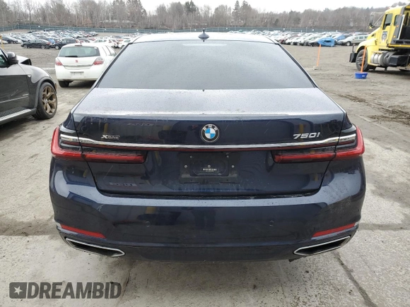 2020 BMW 7 Series 750i xDrive with VIN WBA7U2C09LGJ59554, listed as a Copart auction lot 42056323 with 56,101 mi miles. Bid and sale history available at carsss.com. Image 6.