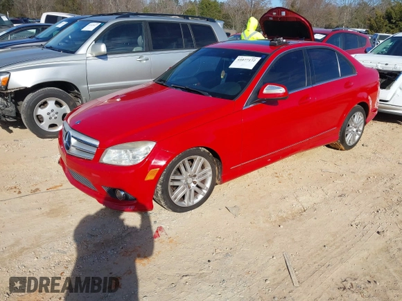 2009 Mercedes-Benz C-Class 3.0L Sport with VIN WDDGF81X09R058437, listed as a IAAI auction lot 41077172 with 159,355 mi miles. Bid and sale history available at carsss.com. Image 2.