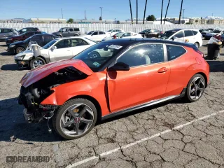 2019 Hyundai Veloster Turbo R-Spec with VIN KMHTH6AB1KU020063, listed as a Copart auction lot 42607993 with 21,712 mi miles. Bid and sale history available at carsss.com. Image 1.