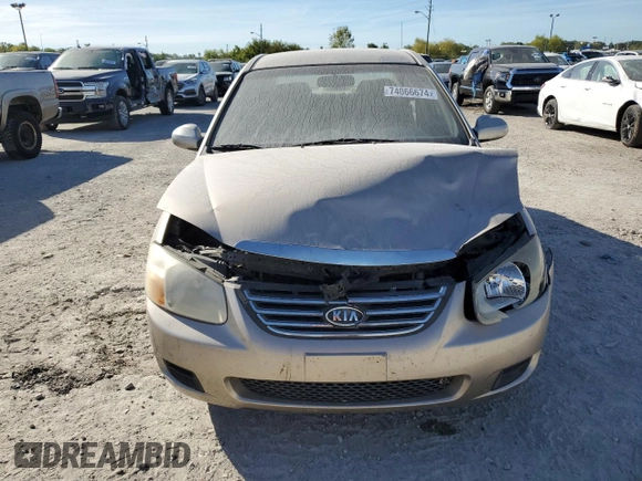 2008 Kia Spectra EX with VIN KNAFE121985568301, listed as a Copart auction lot 74066674 with 91,240 mi miles and Salvage Title. Bid and sale history available at carsss.com. Image 5.