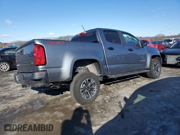 2021 Chevrolet Colorado 4WD Z71 z VIN 1GCGTDEN4M1206486, wystawiony jako Copart lot #45133615 z przebiegiem Nie podano mil oraz Szkoda całkowita • Salvage title. Historia ofert i sprzedaży dostępna na DreamBid. Obrazek 3.