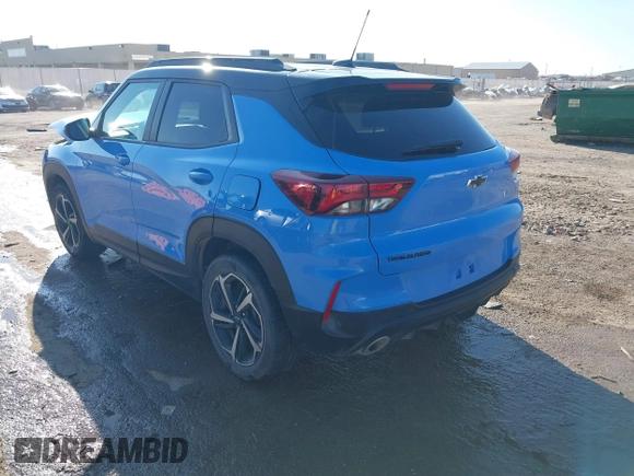 2023 Chevrolet TrailBlazer RS with VIN KL79MTSL4PB215994, listed as a IAAI auction lot 41208839 with 41,206 mi miles and . Bid and sale history available at DreamBid. Image 3.