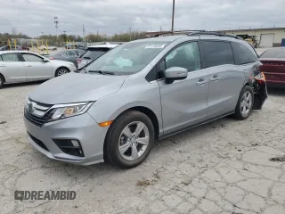 2019 Honda Odyssey EX-L z VIN 5FNRL6H73KB121127, wystawiony jako Copart lot #53118835 z przebiegiem 87 261 mil mil oraz Szkoda całkowita • Salvage title. Historia ofert i sprzedaży dostępna na DreamBid. Obrazek 1.