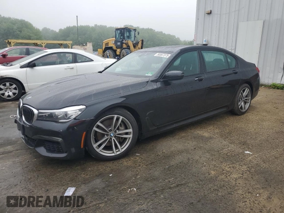 2019 BMW 7 Series 740i xDrive z VIN WBA7E4C52KGV28841, wystawiony jako Copart lot #56567375 z przebiegiem 162 220 mil mil oraz Szkoda całkowita • Salvage title. Historia ofert i sprzedaży dostępna na DreamBid. Obrazek 1.