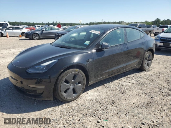 2023 Tesla Model 3 with VIN 5YJ3E1EA1PF456896, listed as a Copart auction lot 50423785 with 49,316 mi miles and Salvage title. Bid and sale history available at DreamBid. Image 1.