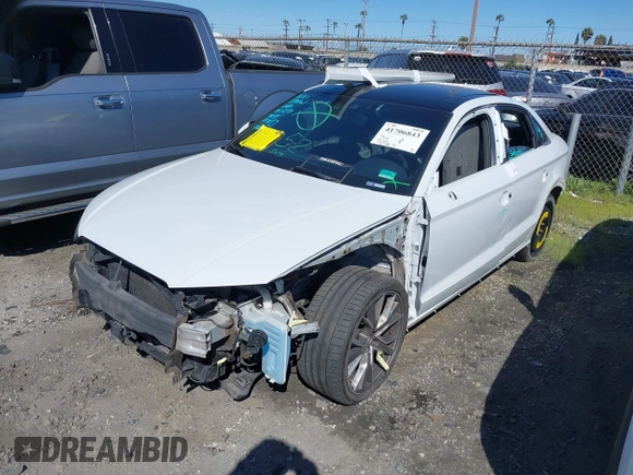 2017 Audi A3 with VIN WAUK8GFF5H1016106, listed as a IAAI auction lot 41706843 with 98,068 mi miles and . Bid and sale history available at DreamBid. Image 2.